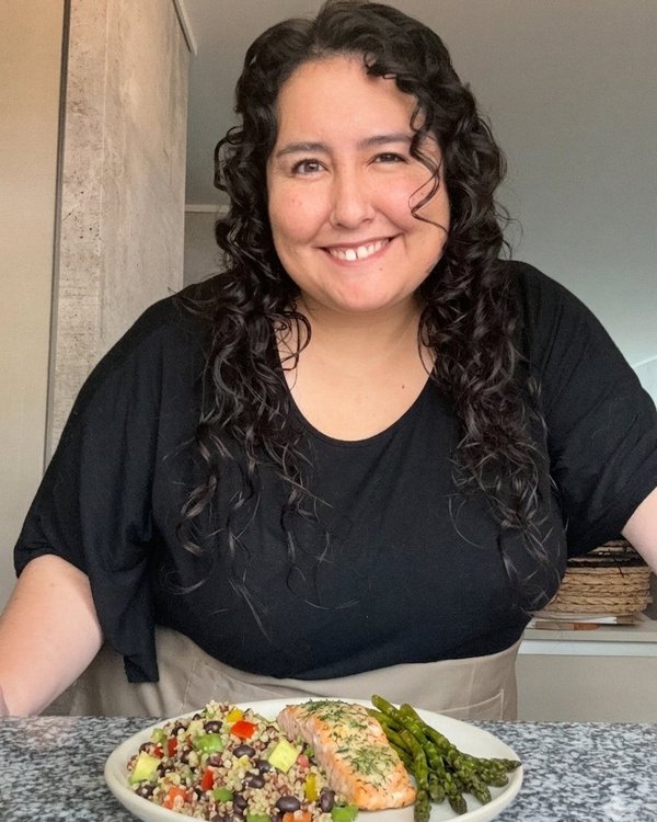 Cami en su cocina
